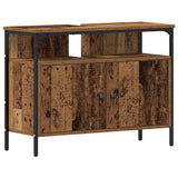 Bathroom Furniture Set with Door 4 pcs Old Wood Engineered Wood 3332596