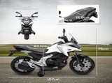 12V Honda Licensed Kids Electric Motorbike w/ Music, Headlights, Early Education Function, for Ages T3398P348417