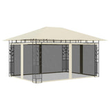 Gazebo with Mosquito Net 4x3x2.73 m Cream 180 g/m 47970