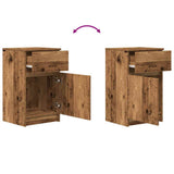 Bedside Cabinet Old Wood 39x35x65 cm Engineered Wood 861333