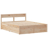 Bed Frame without Mattress 160x200 cm Solid Wood Pine 3307116