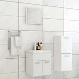 Bathroom Furniture Set White Engineered Wood 3071441