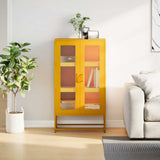 Highboard Mustard Yellow 68x39x123 cm Steel 853359