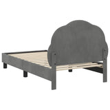 Children's Bed Frame with Headboard Dark Grey 80 x 160 cm 42010902