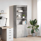 Highboard Concrete Grey 70x35x180 cm Engineered Wood 3328474