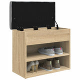 Shoe Bench Sonoma Oak 62x32x50 cm Engineered Wood 835098