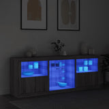 Sideboard with LED Lights Grey Sonoma 181.5x37x67 cm 3209042