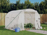 Greenhouse with Steel Frame White 4 m 2x2x2 m 364075