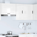 Kitchen Wall Cabinet "Porto" High Gloss White Engineered Wood 854019