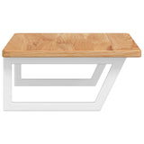 Basin Shelf Wall Mounted Steel and Solid Wood Oak 3302398