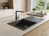 Kitchen Sink Single Basin Granite 67 x 46 x 19 cm Graphite 42053761