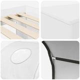 Bed with Tunnel 3 pcs Artisian Oak and White Engineered Wood 3423515