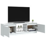 ZNTS TV Cabinet with LED Lights White 120x30x35.5 cm 804283