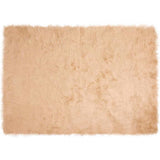 Faux Sheepskin Rug TAFALLA Beige 140 x 200 cm Polyester 42021483
