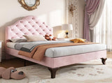 Upholstered bed 90*190 with slatted frame and Upholstered bed with height-adjustable WF309562AAP