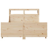 Bed Frame without Mattress 140x190 cm Solid Wood Pine 3306471