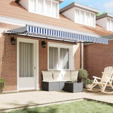 Retractable Awning Blue 400 x 200 cm Fabric 3329768