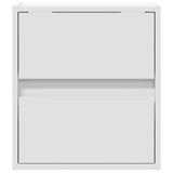 Wall-mounted Bedside Cabinets with LED Lights 2 pcs White 3307962