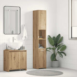 Bathroom Cabinet Artisan Oak 30x30x183.5 cm Engineered Wood 859394