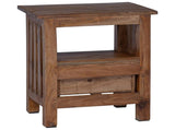 Bedside Table Brown 41 x 30 x 50 cm Solid Mahogany Wood 42012386