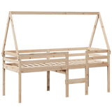 High Sleeper Bed without Mattress 90x200 cm Solid Wood Pine 3282092