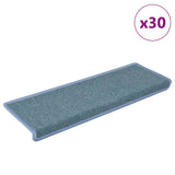 Stair Mats 30 pcs 65x21x4 cm Sea Blue Rectangular Edge 3365774