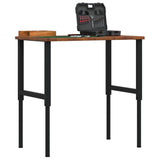 Workbench Dark Brown 100x60x cm Solid Wood Oak Rectangular 3309681