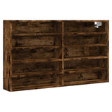 Vitrine Cabinet Smoked Oak 100x15x58 cm Engineered Wood 847930