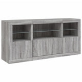 Sideboard with LED Lights Grey Sonoma 142,5x37x67 cm 3209070
