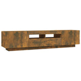 2 Piece TV Cabinet Set with LED Lights Smoked Oak Engineered Wood 3120167