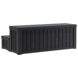 Hot Tub Step with Storage 2-Step Black 93 x 57 x 35 cm PP 42045238