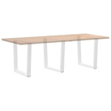Dining Table Legs V-Shape 3 pcs White 80x cm Steel 4012665
