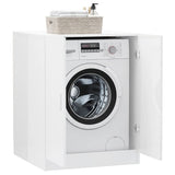 ZNTS Washing Machine Cabinet High Gloss White 71x71.5x91.5 cm 808401