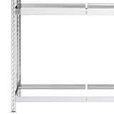3-Layer Tire Racks 2 pcs Silver 110x40x200 cm Steel 152896