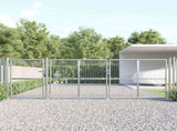 Mesh Garden Gate Silver 400x125 cm Galvanised Steel 154555