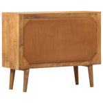 ZNTS Sideboard with Printed Pattern 90x30x70 cm Solid Mango Wood 247916