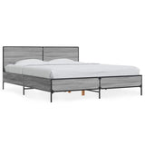Bed Frame without Mattress Grey Sonoma 150x200 cm King Size 3280005