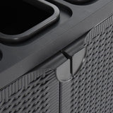 Trash Bin with 2 Doors Black 65x45x88 cm PP 151224
