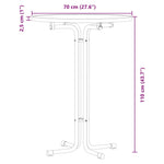 ZNTS Dining Table Black Ø70x110 cm Engineered Wood and Steel 4008303