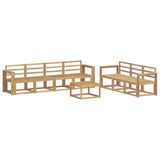 Outdoor Sofa Set 8 pcs White 59 x 59 x 37 cm Solid Acacia Wood 3387353