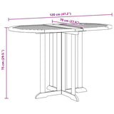 Folding Butterfly Garden Table 120x70x75 cm Solid Teak Wood 49002
