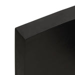 Table Top Dark Brown 80x50x cm Treated Solid Wood Oak 3156421