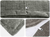 Cushion Cover 6 pcs HOUTEN Dark Grey 40 x 80 cm Chenille Fabric 918224