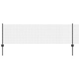 Welded Wire Fence with Post 25 x 0.6 m PVC-Coated Steel Grey 3336589