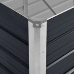 Garden Raised Bed Anthracite 240x80x45 cm Galvanised Steel 45727