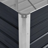 Garden Raised Bed Anthracite 240x80x45 cm Galvanised Steel 45727
