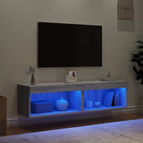 TV Cabinets with LED Lights 2 pcs Grey Sonoma 60x30x30 cm 837138