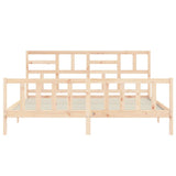 Bed Frame without Mattress Super King Size Solid Wood Pine 3193091