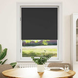 Roller blind blackout 124.4x175 cm Fabric Width 120 cm black 240130