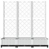 Garden Planter White 120 x 40 x 121.5 cm 153283